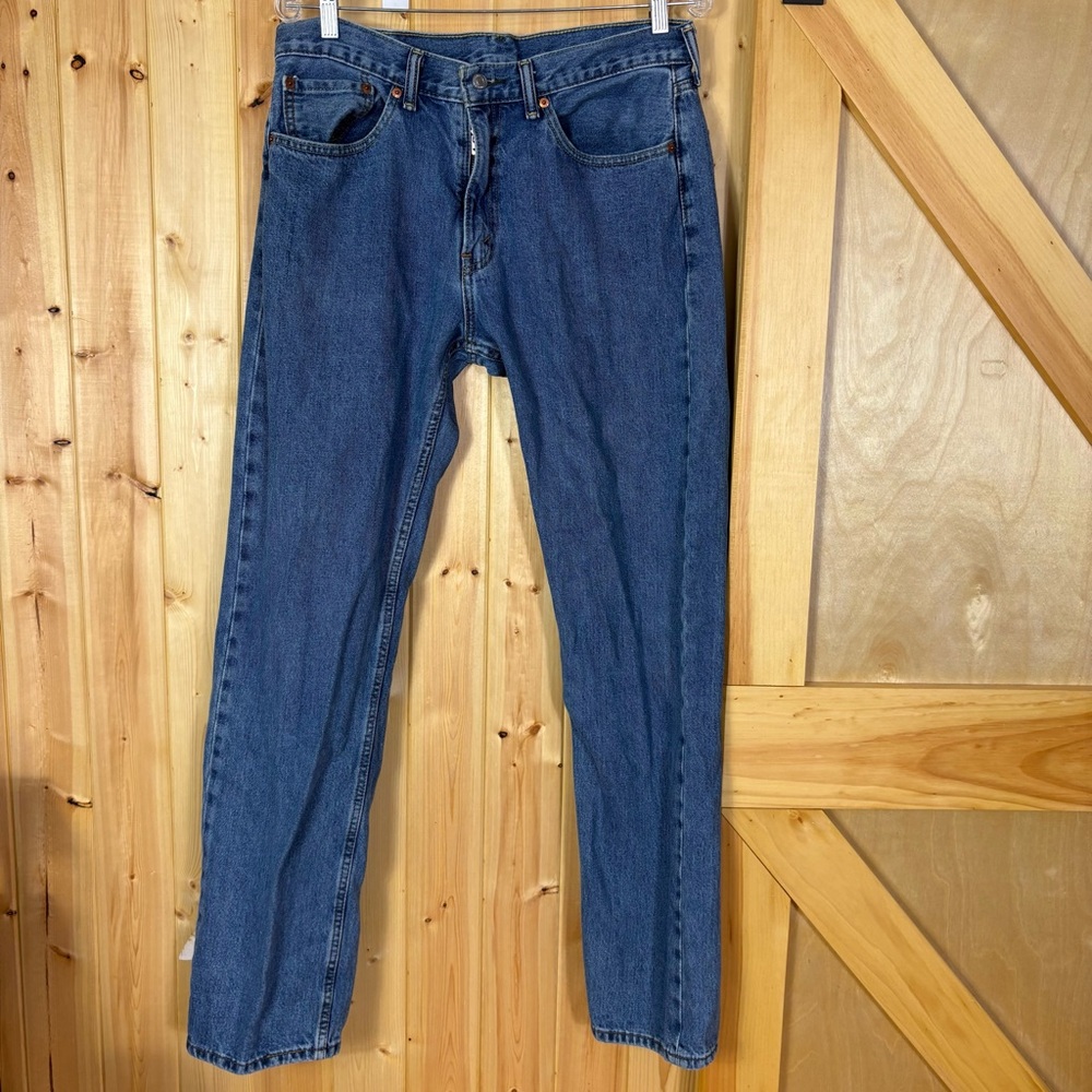 Levi’s Men’s 505 Jeans 34 X 34 Blue Denim  Classic Casual Staple Cotton Comfort